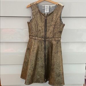 Disney Jasmine Gold Mini Dress with Zipper